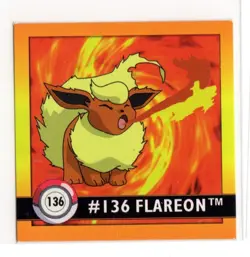1999 Pokemon Artbox Sticker Flareon 136 - Image 1