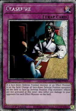 Ceasefire - Platinum Secret Rare 1st Edition RA03-EN105 - NM - YuGiOh - Image 1