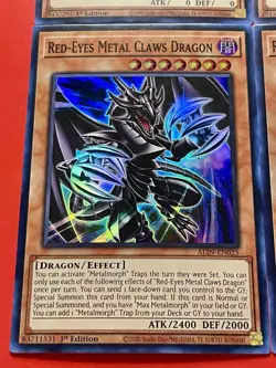 3x Red-Eyes Metal Claws Dragon + 3x Metal ILLusionist | NM | 1st Ed | Yu-Gi-Oh! - Image 3