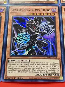 3x Red-Eyes Metal Claws Dragon + 3x Metal ILLusionist | NM | 1st Ed | Yu-Gi-Oh! - Image 5
