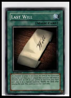 1st Edition Starter Deck: Yugi #SDY-039 Last Will - Image 1