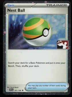 Pokemon Nest Ball 181/198 Prize Pack Series Cards Cosmo Holo Pack Fresh - NM - Image 1