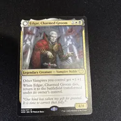 MTG Innistrad Crimson Vow Edgar, Charmed Groom Markov’s Coffin 236/277 R Card NM - Image 1