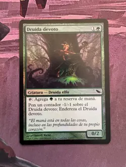 Devoted Druid FOIL SPANISH Lorwyn MTG NM Rare Foreign Green Elf Druid - Image 1