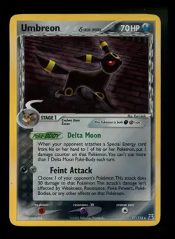 #2 Umbreon 17/113 EX Delta Species 2005 Holo Rare Pokemon Card TCG - Image 1