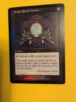 Drake-Skull Cameo. Artifact INVASION. FOIL MTG Card. Shooting star - Image 3