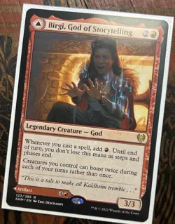 MTG Birgi God of Storytelling Dual Spell Card. Rare and In NM Condition! - Image 2