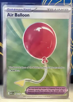 Pokemon Mega Evolution TCG Tool Trainer Holo Card - Air Balloon (166/132) - Image 1