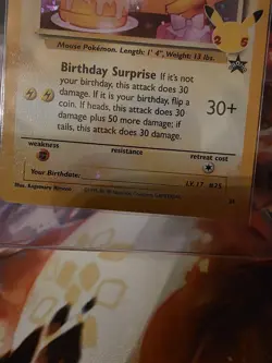 BIRTHDAY SURPRISE PIKACHU PROMO #24 MINT CONDITION POKEMON TCG CARD RARE HOLO - Image 2