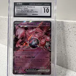 Pokemon Mewtwo EX Team Rockets Black Star Promo Card SVP205 CGC Gem Mint 10 - Image 1