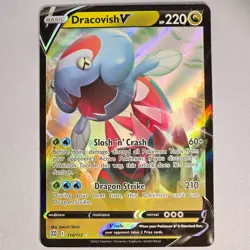 Dracovish V 114/172 Brilliant Stars Holo Ultra Rare Pokemon Card TCG English NM - Image 1