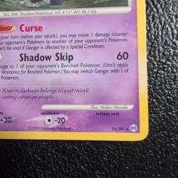 Pokemon Gengar 16/99 Arceus Regular Rare Card - Image 5