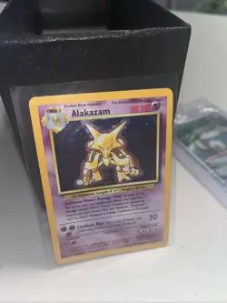 Pokemon Alakazam TCG Base Set Holo Card 1/102 Unlimited Holo Rare NM - Image 1