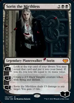 MTG Sorin the Mirthless [Innistrad: Crimson Vow] Near Mint Magic - Image 1