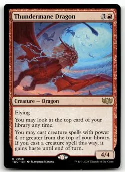 Thundermane Dragon #38 MTG Tarkir Dragonstorm TDC NM X1 - Image 1