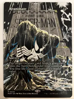 Reanimate, Borderless Art 0020, Spider-Man Marvel, Magic MTG NM Non Foil - Image 1