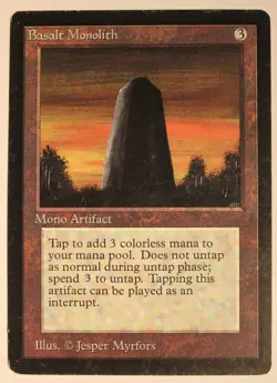 Basalt Monolith - Beta Edition - HP/DG Small Bend Magic English MTG Artifact - Image 3