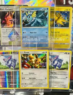 Pokemon TCG 6 Card Lot, Holo, Reverse Holo, Zapdos, Vaporeon, Eevee, Mint Lot - Image 1