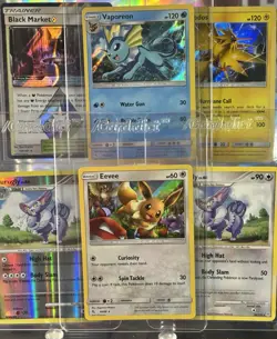 Pokemon TCG 6 Card Lot, Holo, Reverse Holo, Zapdos, Vaporeon, Eevee, Mint Lot - Image 2