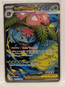 Pokemon Mega Venusaur EX 155/132 Full Art Mega Evolution Card TCG - Image 1