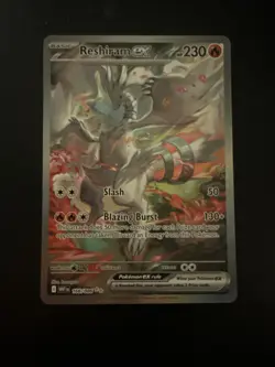 Pokemon TCG White Flare: Reshiram EX Card 166/086 Sir Near Mint Condition - Image 1