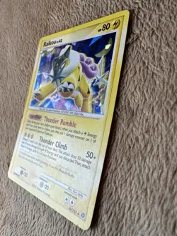 2007 Pokemon TCG DP Secret Wonders Raikou Cracked Ice Holo Promo 16/132 LP - Image 2