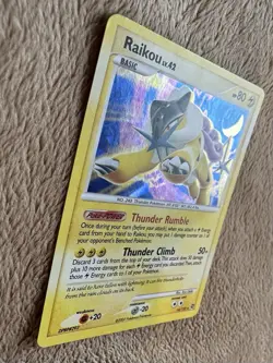 2007 Pokemon TCG DP Secret Wonders Raikou Cracked Ice Holo Promo 16/132 LP - Image 4