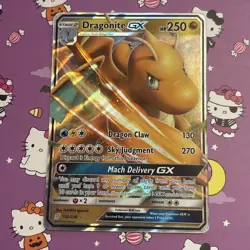 Pokemon TCG Dragonite GX 152/236 Ultra Rare Holo Card Unified Minds - Image 1