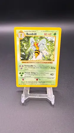 Beedrill [Shadowless] - 017/102 - Pokemon Base Set - MP - Image 1