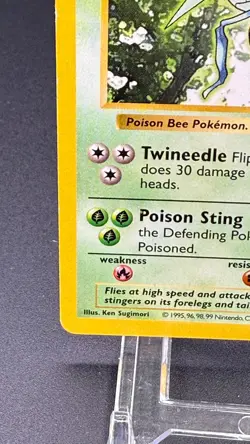 Beedrill [Shadowless] - 017/102 - Pokemon Base Set - MP - Image 2