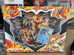 Pokemon TCG Infernape V Collection Box Factory Sealed- FUSION STRIKE+LOST ORIGIN 820650871191 - Image 1