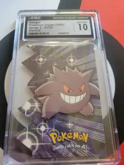 2000 Pokemon Topps TV GENGAR #94 EV06 of 12 Die Cut Rare CGC 10 Gem Mint - Image 1