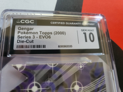 2000 Pokemon Topps TV GENGAR #94 EV06 of 12 Die Cut Rare CGC 10 Gem Mint - Image 2