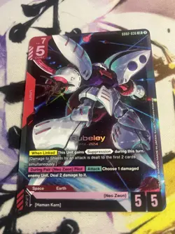 Qubeley LR - GD02-036 - Dual Impact Gundam TCG English Card Game - Image 1