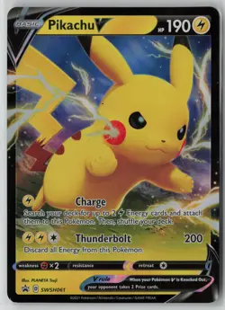 Pikachu V SWSH061 Pokemon SWSH Black Star Promo Near Mint Card (NM) 1 - Image 1