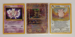 Pokemon Movie Promo Cards Mewtwo & Ancient Mew & Clefable Jungle 1/64 Holo - Image 1