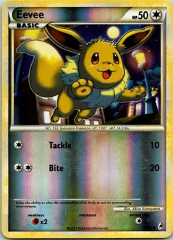 Eevee 56/95 Call of Legends Pokemon Card Reverse Holo Lightly Played - Image 1