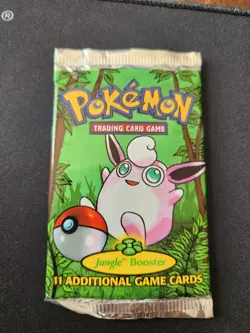 Pokemon Jungle Wigglytuff Booster Pack Sealed WOTC 1999 Unweighed 11 Cards - Image 1