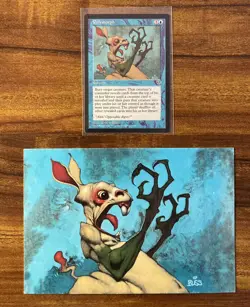 MTG?Vintage POLYMORPH POSTCARD & MTG CARD?Mirage NM RARE 1996 R. Bliss Artwork - Image 2