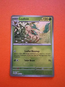 Pokemon TCG Leafeon Master Ball Prismatic Evolutions Card 005/131 Mint Condition - Image 1