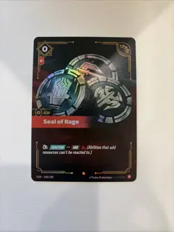 FOIL Riftbound Seal Of Rage card OGN 040/298 League of legends- English - Image 1