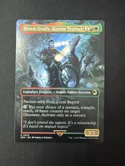 MTG Owen Grady, Raptor Trainer (Borderless) Universes Beyond: Jurassic World - Image 1