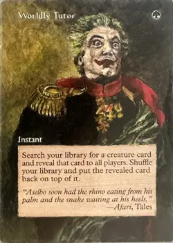 MtG Magic the Gathering Joker Worldly Tutor - Image 1
