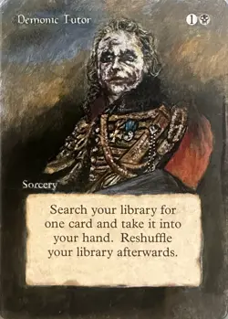 MtG Magic the Gathering Joker Demonic Tutor - Image 1