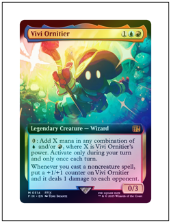 1x Vivi Ornitier, Extended Art Foil 0514, Final Fantasy, Magic MTG NM - Image 1