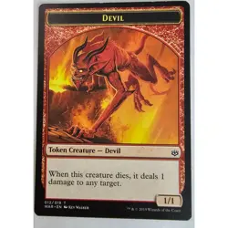 MTH Magic The Gathering DEVIL Token Creature Kev Walker 2019 War Of The Spark - Image 1