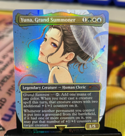Yuna, Grand Summoner Promo 0001 Final Fantasy Mtg Borderless Foil Ffx - Image 1