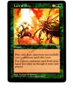 Lure of Prey Green Rare Mirage MTG NP Near Mint or Better - Image 1