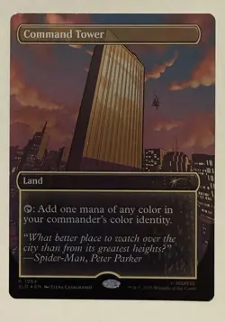 Command Tower (1994) Borderless Rainbow Foil - Secret Lair MTG - Image 1
