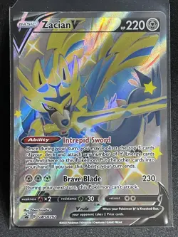 2023 Pokemon Zacian V Sword & Shield Black Star Promo Crown Zenith SWSH292 - Image 1